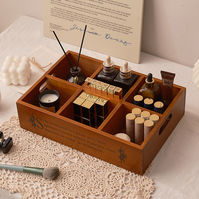 Zakka retro wooden portable si - Storage 评论和价格