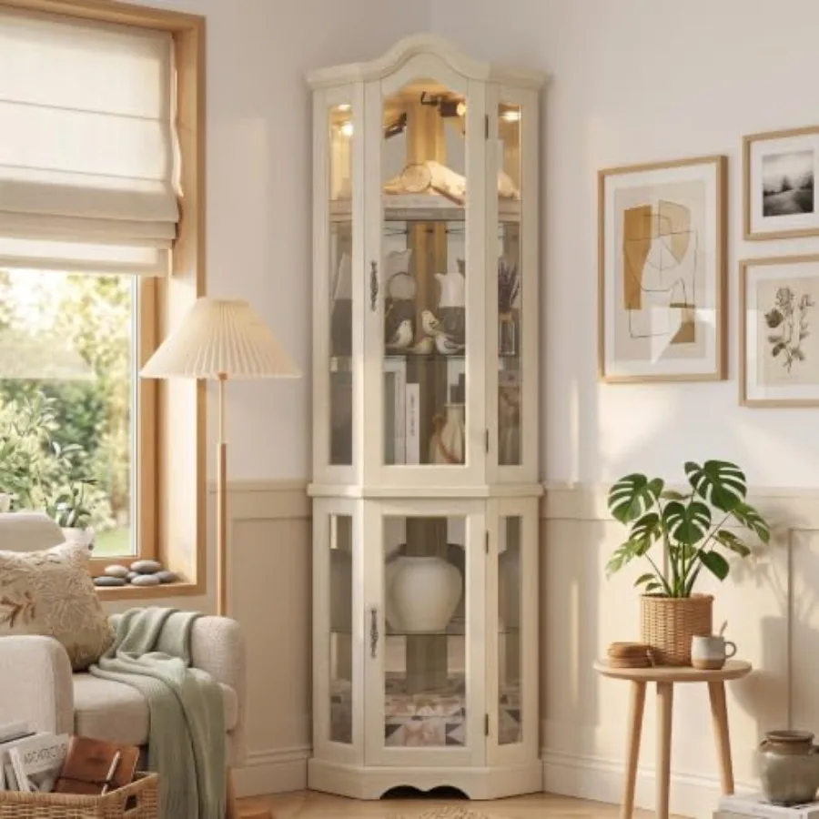 Corner curio cabinet for bar a - Storage 评论和价格
