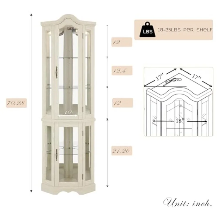 Corner curio cabinet for bar a - Storage 评论和价格
