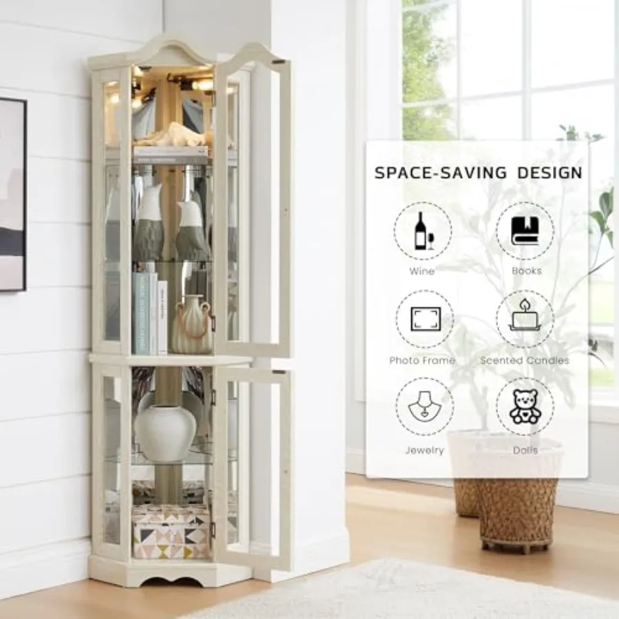 Corner curio cabinet for bar a - Storage 评论和价格
