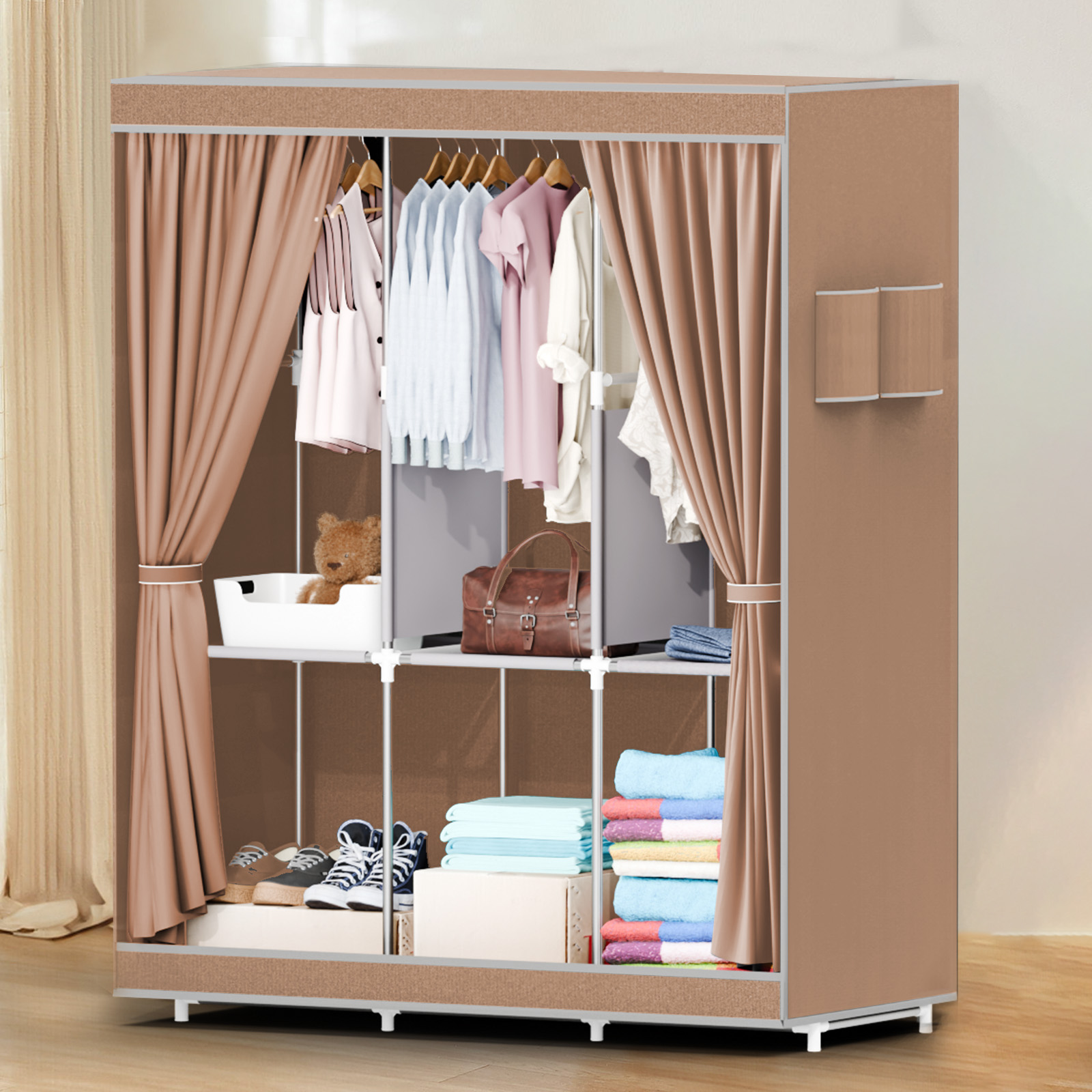 51-Inch Portable Closet Wardro - Wardrobe Closet Portable Fabric Cover 评论和价格