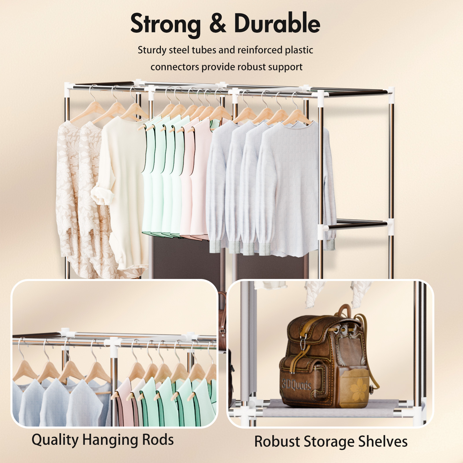 51-Inch Portable Closet Wardro - Wardrobe Closet Portable Fabric Cover 评论和价格