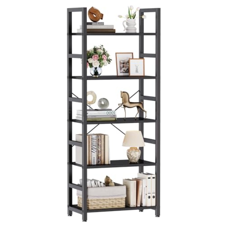 5-Tier Bookshelf, Modern Tall  - Storage 评论和价格