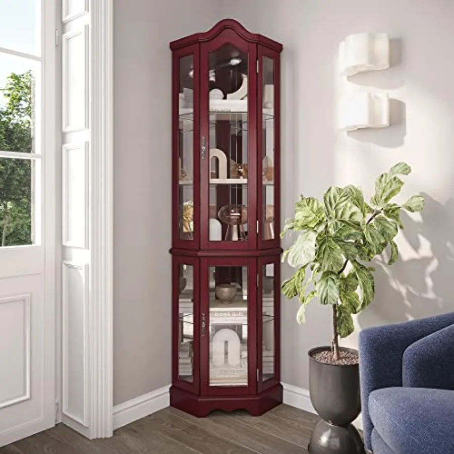 Lighted Corner Display Curved  - Storage 评论和价格