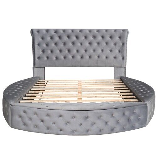Upholstered King Queen Size Be - King Size Bed Frame With Storage Drawers 评论和价格