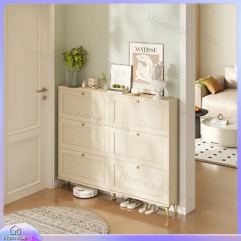 Ultra Thin Shoe Cabinet Solid  - Shoe Rack Cabinet Narrow Entryway 评论和价格