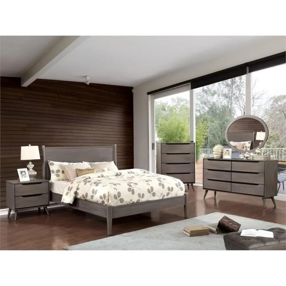 For 2-Drawer Mid-Century Solid - Solid Wood Nightstand 2 Drawers 评论和价格