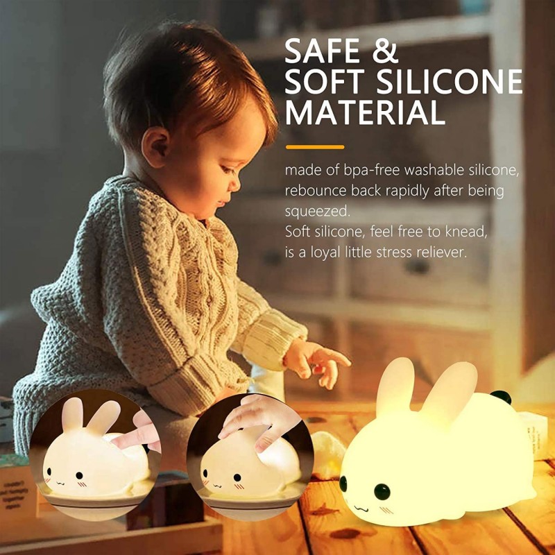 LED Rabbit Night Light Remote  - Floating Nightstand With Led Light 评论和价格