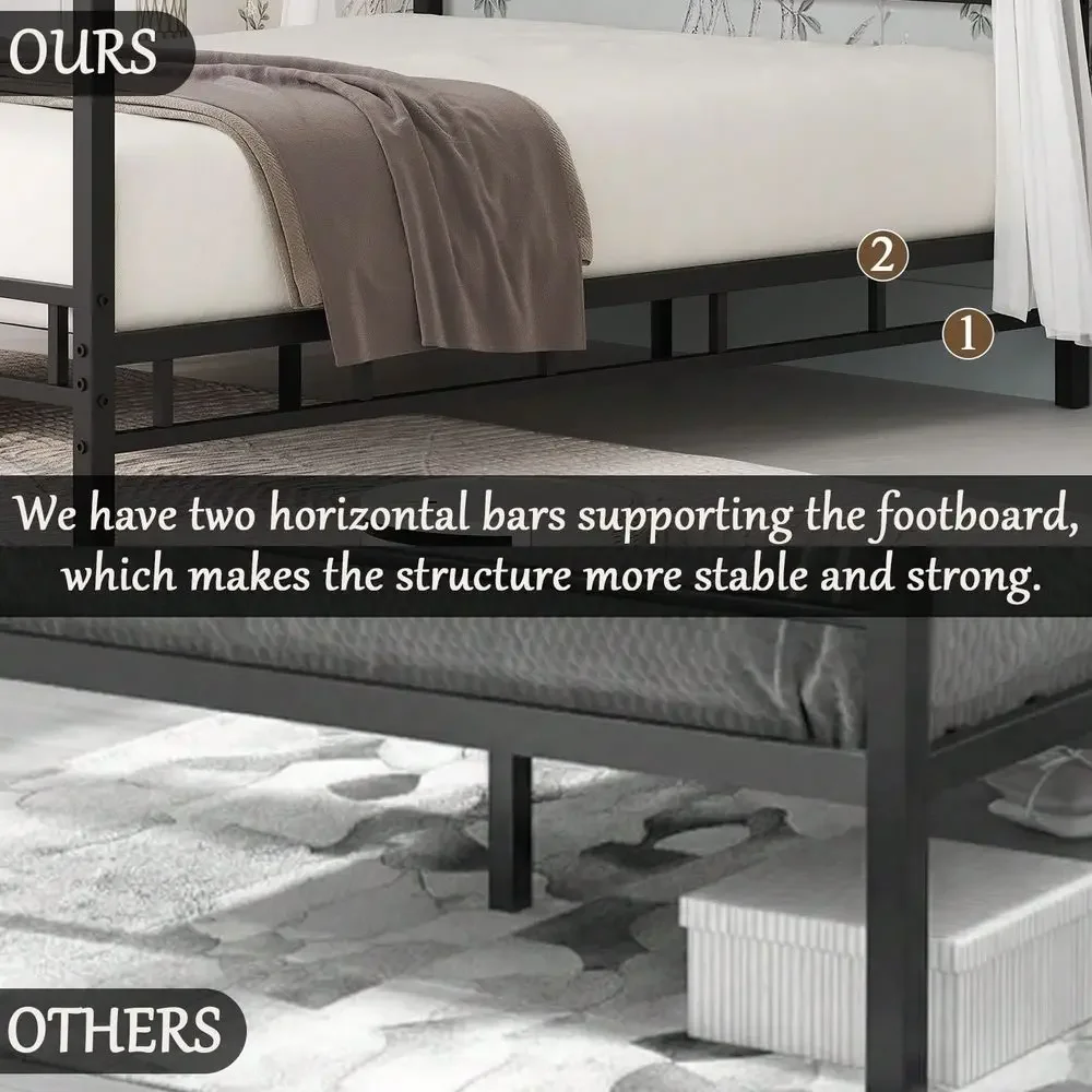 Metal Canopy Bed Frame, Queen  - Canopy Bed Frame Metal Queen 评论和价格