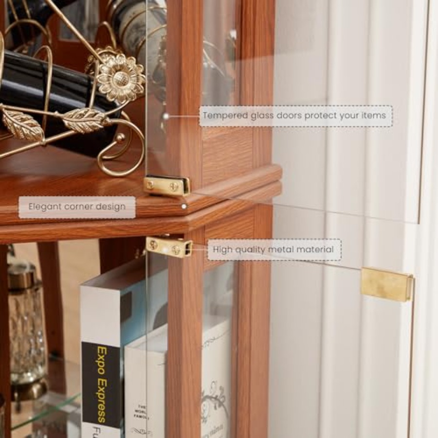 Corner curio cabinet for livin - Storage 评论和价格