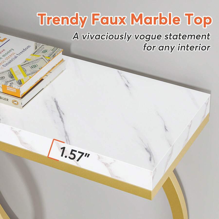 Inch Modern Gold Console Table - Sofas 评论和价格