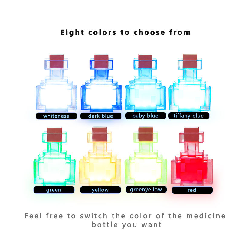 MC Game Potion Bottle Night Li - Floating Nightstand With Led Light 评论和价格