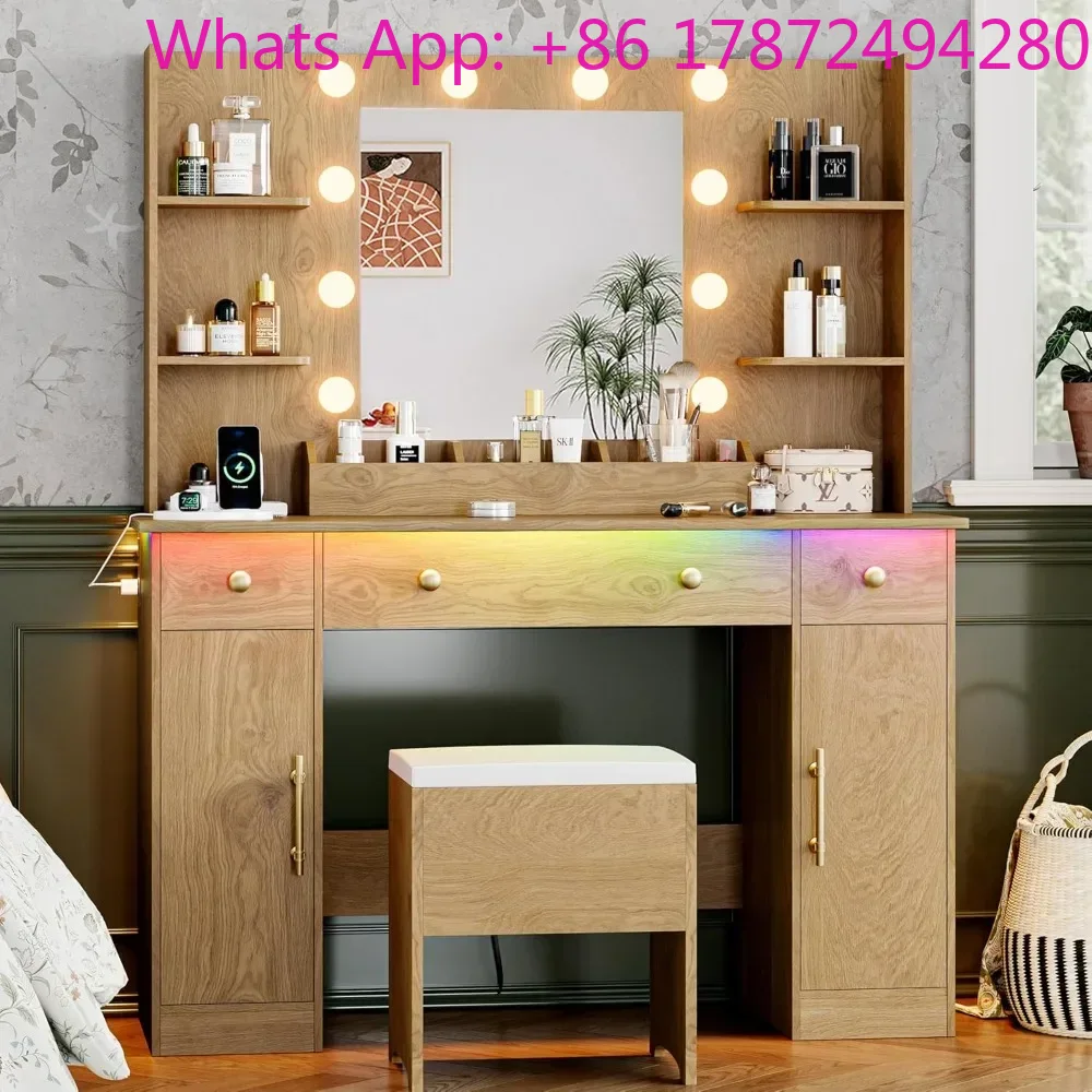 Vanity Desk with Mirror and Li - Dressing Table Vanity With Lighted Mirror 评论和价格