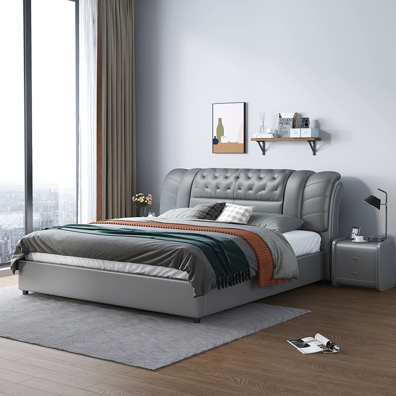 Set Furniture Bedroom Leather  - King Size Bed Frame With Storage Drawers 评论和价格