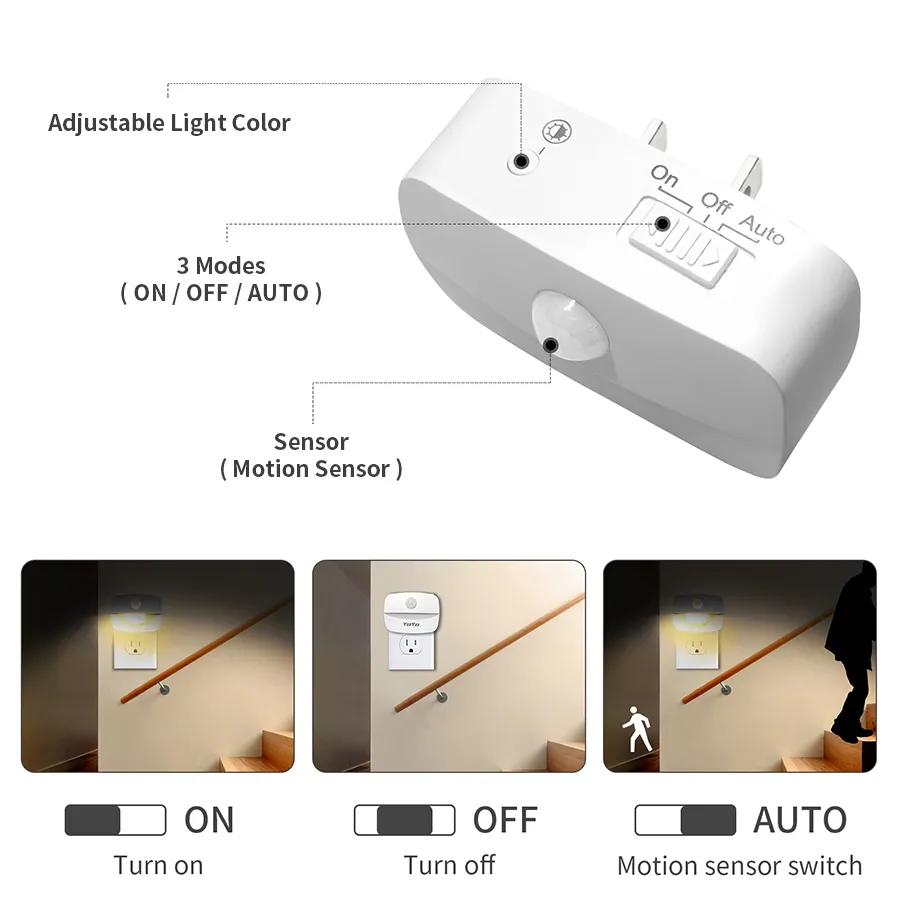 LED Night Light Motion Sensor  - Floating Nightstand With Led Light 评论和价格